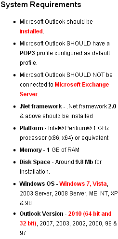 Software Requirements